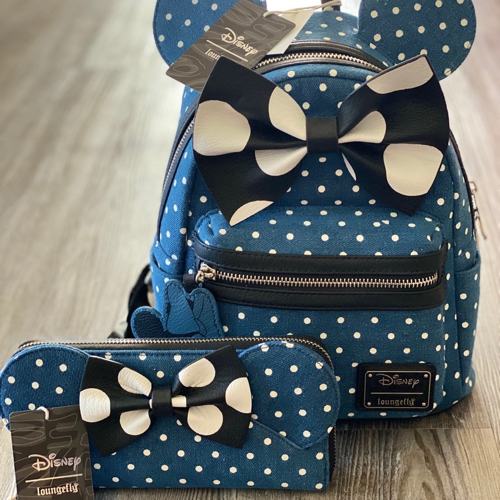 Minnie Mouse Mini Backpack Combo Matching Wallet